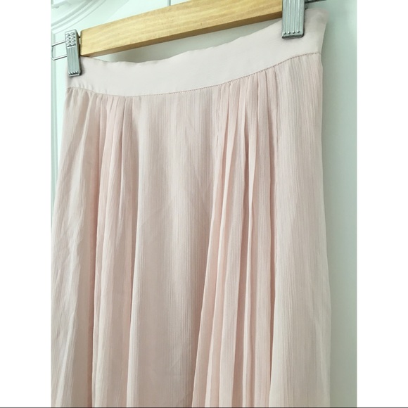 Aritzia Little Moon Pink Midi Pleated Peony Skirt - Picture 5 of 11